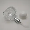 Empty Perfume Atomizer Round White Black Refillable Spray Pump Bottle Cosmetic Container 30ml Glass 10pcs