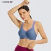 Sports Bra SYROKAN Women's High Impact Racerback Full Support Lightly Lined With Underwire