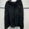 Women's Fur & Faux Ladies Knitted Shawl Women Real Raccoon