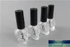 DHL 100PCSLOT 10mlスカル空のマニキュアボトル黒い小さなブラシネイルアートコンテナガラスネイルオイルボトル1951231
