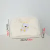 Ladies Plush Cosmetic Bag Cute Bear Portable Cases Toiletries Storage Bag Girl Large Capacity Embroidered Bags