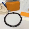 Luxury Designer MONOGRAM Chains Necklaces Fashion Titanium Steel Hip Hop Jewelry Necklace for Lovers Men Woman LA1343268B