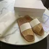2021 Kobiet pantofel list skórzany buty kapcie zjeżdżalnia letnie szerokie płaskie pani sandały muels flip flop wysokiej jakości z pudełkiem