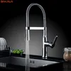 BAKALA Torneira Cozinha Kitchen Faucets And Cold Water Chrome Basin Sink Square Cozinha Taps Mixers Torneira De Cozinha 210724