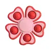 花の形プッシュポップバブルおもちゃTiktok Squeeze Fingerトップファミリーフィジット先駆的な減圧玩具プラスチックポッパーボード簡単なストレスリリーフゲームG63FE9E