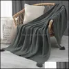 Filtar textilier trädgårdblanketter tråd filt med tofs solid beige grå kaffe kasta för säng soffa hem textil mode cape 130x170cm