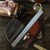 Sonderangebot China Handgefertigtes Küchenmesser mit fester Klinge 5Cr15Mov Handgefertigte Satinklinge mit Vollerl-Holzgriff Outdoor-Werkzeuge Lederscheide