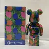 A nova reserva Bearbrick400andywarholflowers Andy Wall Flowers Bear Bear Bear Bear Caixa Cego Handmade 28cm