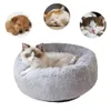 Fluffiga sängar för hund med kuddar Pet Lounger Cushion Small Medium S Cat Winter Kennel Puppy Mat Bed Cama De Per Y200330