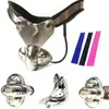 Male Model-Y Curve Waist Adjustable Stainless Steel Chastity Belt Device Large Scrotum Groove Cock Penis Cage Bdsm Sex Toy