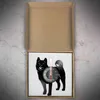 Japoński Akita Inu Sylwetka Laser Cut Out Longplay Zegar ścienny Pies Pet Puppy Vinyl LP Rekord Zegar ścienny Akita Dog Właściciele Prezent H1230