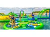 Outdoor Games 6x5.4x0.3M Gigantische opblaasbaar zeepark zwembad rond windmolen zwevend doelwater sportuitrusting per schip