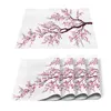 Pink Cherry Blossoms Flower Table Runner Home Kitchen Decorative for Wedding Party Cake Floral cloth 210709