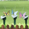 Solar Power Dança Girando Borboletas Flutuante Vibração Fly Hummingbird Voos Pássaros Jardim Jardim Decoração Engraçado Brinquedos