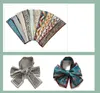 Nowy Kucyk Szalik Elastyczne Włosy Liny Kobiet Hair Bow Ties Scrunchies Flower Print Wstążka Włoski Hairbands Dziewczyny Eleganckie Nakrycia głowy