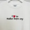 Casual Short Sleeve T-shirt Men Women 1:1 High Quality To Make Boys Cry Logo Tee Oversize Tops