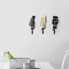 Crochets Rails vêtements chapeau manteau serviette support mural maison cuisine outils de rangement 3 pièces/ensemble créatif résine crochet guitare tête en forme de cintre clé