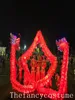 7,9 m pour 8 enfants Led lumières enfants taille tissu imprimé en soie Kid DRAGON DANCE Festival folklorique traditionnel chinois Célébration Opéra scène prop costume de mascotte