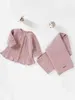 Baby peplum cardigan brief patch detail gebreide deken zij