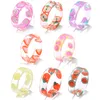 Candy Color Fruit Resin Acryl Ring Mode Jelly Rhinestone Geometrische Ronde Knuckle Ringen voor Dames Meisjes Multi Stijlen Pack In Bulk