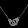 Real 925 Sterling Silver Handcuff Menottes Hängsmycke Halsband för män Kvinnor Frankrike Dinh Van Smycken 64 R2
