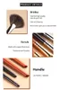 Outils de beauté de brosse de maquillage de surligneur de poudre de ventilateur de cheveux naturels de Luxe
