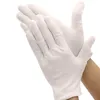 使い捨て手袋6ペア/パックホワイトピュアコットン検査作業家庭ジュエリーサービングクリーニングクリーニング