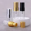 2ml Mini Small Round Glass Containers Perfume Bottles Atomizer Empty Cosmetic Containers For Sample Aluminum Spray Scent Vials