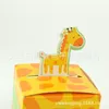 100pcs Cute Animal Candy Box Baby Shower Sweet Gift Wrap Decorazione della festa nuziale Faovrs Scatole per imballaggio di cioccolato