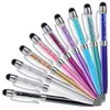 Touch Pens Luxury Diamond Capacitve Screen Pens For iphone 6 7 8 x Samsung Tablet pc 2 in 1 Stylus