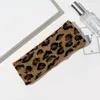 Accesorios para el cabello coreano Cool Sweet Girl Casual All-match tejido lana estampado de leopardo diadema mujeres Retro lavado de cara de ala ancha