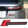 Supercharged Badge Metal Car Tail Trunk Sticker For Land Rover Audi S6 Rover Range Evoque Sport Defender Velar Turbo Nameplate