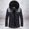 Winter Jacket Men Fleece Warm Shirts Coat Pure Cotton Plaid Hooded s Coats Single Breasted Chaquetas Hombre M-XXXL 211214