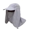 Cappelli da esterno Cappellini con patta da pesca Unisex Parasole ad asciugatura rapida Protezione UV Cappello tattico rimovibile Copri collo per orecchio e ricreazione