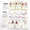 2/5 pièces monté sur carte en acier inoxydable nombril anneau nez anneau acrylique Interchangeable sourcil ongles nez corps Piercing bijoux