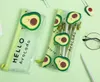 Cartoon Lovely Avocado Transparent PVC Piórnik Papiernicze Papiernicze pudełko Papiernicza dla Student School Students Torba