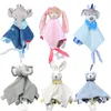 Bébé en peluche en peluche caricaturé ours bunny soothe appease poupée pour nouveau-né la serviette confortante douce et le jeu de jouets de jouet 10 pcs 28499573509