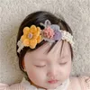 Детские девочки повязка на голову дети цветок головы обертывают мягкие младенческие кружевные волосы малыш милые волосы новорожденные фото реквизиты 20220224 H1