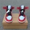 2023 Libera￧￣o aut￪ntica 1 1s de altura OG Chicago Red UNC Sapatos ao ar livre 4 criados em p￳ azul t￪nis esportivo branco com caixa original