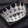 Acessórios para cabelos de casamento Noiva Royal Purple Crystal Queen Rei Tiaras e coroas Concurso de noiva Jóias de Ornamento de Diadema Cabeça 0213300x