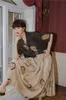 Cheerart Ukiyoe Vintage Long Midi Squirt Women Wysoka talia Skort Esthetic Spódnica Linia Japońska letnia spódnica Moda 210311