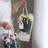 Emballage cadeau fleur boîtes d'emballage fenêtre transparente boîte Portable transparente fête de mariage cadeaux d'anniversaire fournitures de décoration