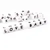 200pc Silikon Zahnen Perlen Alphabet Buchstaben Für Kinder Personalisierte Name Auf Schnuller Clips Baby Beißring Zubehör 12mm 211106