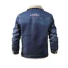 Outono inverno jaqueta jaqueta homens espessos quentes windbreaker jeans casaco homens plus size m-6xl vire para baixo collar mens outerwear y1109