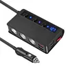 TR24 Cars Charger Quick Charge 3.0 Cigarette Lighter Splitter 12V/24V 3-Socket 180W ON-OFF DC Power Car Splitter with 4-Port USB