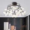 Takfläktar Simple Firefly Fan Chandelier LED Pendant Lamp Living Study Dining Room Light Nordic Luxury Creative Bedroom Bar