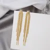 Dangle & Chandelier Vintage Tassel Drop Earrings For Women Gold Long Thread Chains Dangel Jewelry Kpop Party Earring 2022