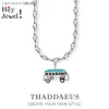 Peace Bus Charm Necklace,2020 Summer Brand New Fashion Jewelry Europe 925 Sterling Silver Bijoux Vintage Gift For Women Men Q0531