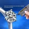2021 Tendy Moissanite Anel 925 Prata 1CT 2G Diamante Branco Platinum Anéis para Mulheres Partido de Casamento Girl Gift Jóias
