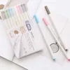 Highlighters 10 قطع متعدد الألوان المعدنية تمييز القلم علامات الطلاء الألياف تلميح القرطاسية اللوازم المدرسية علامة اللون